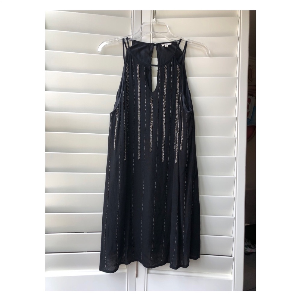 Black beaded party dress